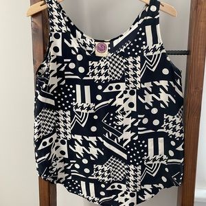 Saks silk printed tank